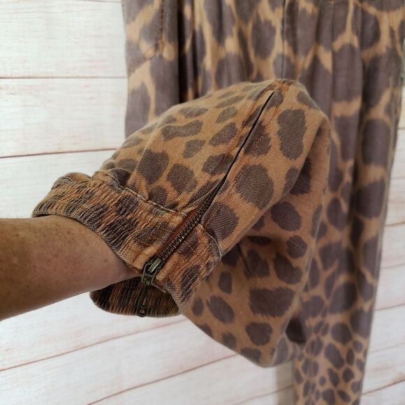 Anthro Tamarind Trouser Jogger/Lounge Giraffe Animal Print Brown Size 18W - Picture 5 of 16